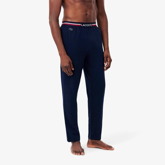 Lacoste Men's Multicolor Waist Navy Pajama Pants - Picture 2 of 10